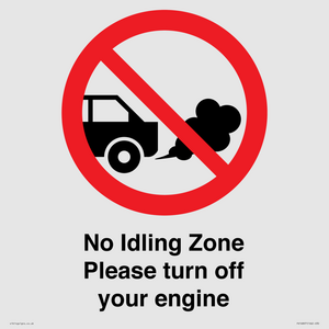 PV16897: No idling Zone - Please turn off your engine