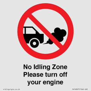 PV16897: No idling Zone - Please turn off your engine