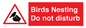 PV16917: Birds Nesting Do not disturb
