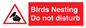PV16917: Birds Nesting Do not disturb