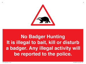 PV16935: No Badger Hunting It is illegal