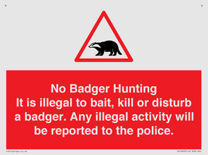 PV16935: No Badger Hunting It is illegal