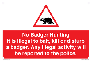 PV16935: No Badger Hunting It is illegal