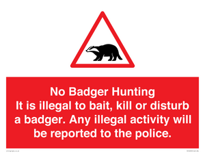 PV16935: No Badger Hunting It is illegal
