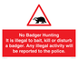 PV16935: No Badger Hunting It is illegal