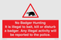 PV16935: No Badger Hunting It is illegal