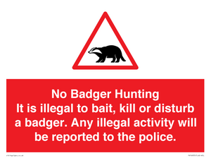 PV16935: No Badger Hunting It is illegal