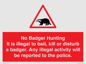 PV16935: No Badger Hunting It is illegal