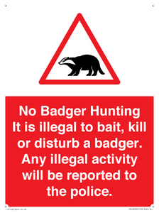PV16935: No Badger Hunting It is illegal
