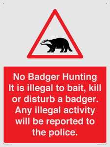 PV16935: No Badger Hunting It is illegal