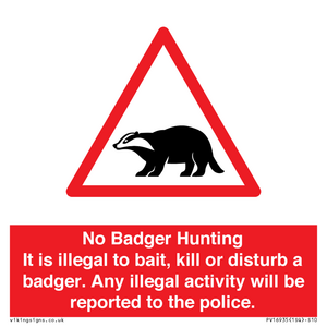 PV16935: No Badger Hunting It is illegal
