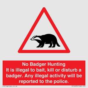 PV16935: No Badger Hunting It is illegal