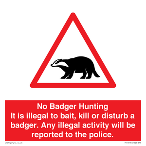 PV16935: No Badger Hunting It is illegal