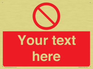 PV3000: Custom prohibition sign