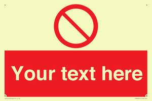 PV3000: Custom prohibition sign