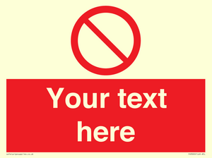 PV3000: Custom prohibition sign