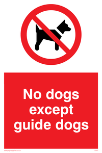 PV47: no dogs except guide dogs
