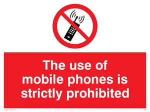 PV50: the use of mobile phones is strictly prohibited