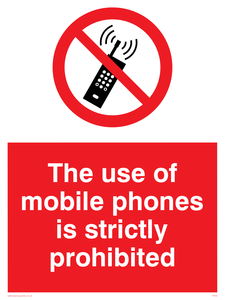 PV50: the use of mobile phones is strictly prohibited