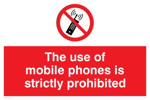 PV50: the use of mobile phones is strictly prohibited