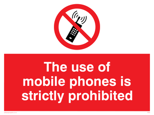 PV50: the use of mobile phones is strictly prohibited
