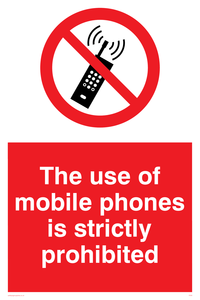 PV50: the use of mobile phones is strictly prohibited