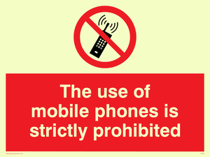 PV50: the use of mobile phones is strictly prohibited
