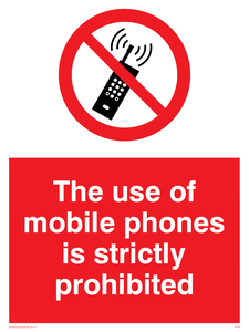 PV50: the use of mobile phones is strictly prohibited