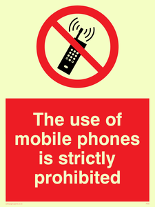 PV50: the use of mobile phones is strictly prohibited