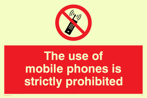 PV50: the use of mobile phones is strictly prohibited