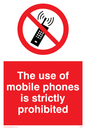 PV50: the use of mobile phones is strictly prohibited
