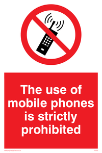 PV50: the use of mobile phones is strictly prohibited