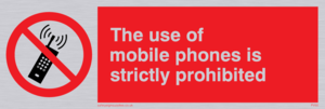 PV50: the use of mobile phones is strictly prohibited