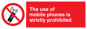 PV50: the use of mobile phones is strictly prohibited