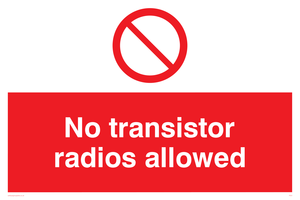 PV51: no transistor radios allowed