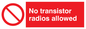 PV51: no transistor radios allowed