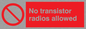 PV51: no transistor radios allowed