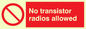 PV51: no transistor radios allowed