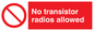 PV51: no transistor radios allowed