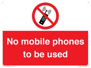 PV5100: no mobile phones to be used