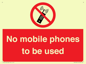 PV5100: no mobile phones to be used