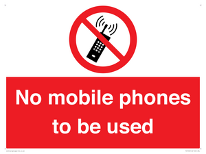 PV5100: no mobile phones to be used