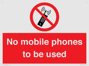 PV5100: no mobile phones to be used