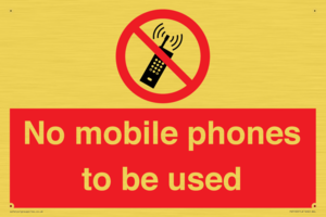 PV5100: no mobile phones to be used