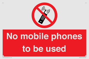 PV5100: no mobile phones to be used