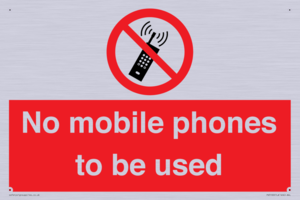 PV5100: no mobile phones to be used