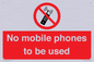 PV5100: no mobile phones to be used