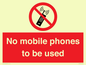 PV5100: no mobile phones to be used
