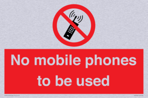 PV5100: no mobile phones to be used