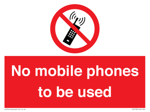 PV5100: no mobile phones to be used